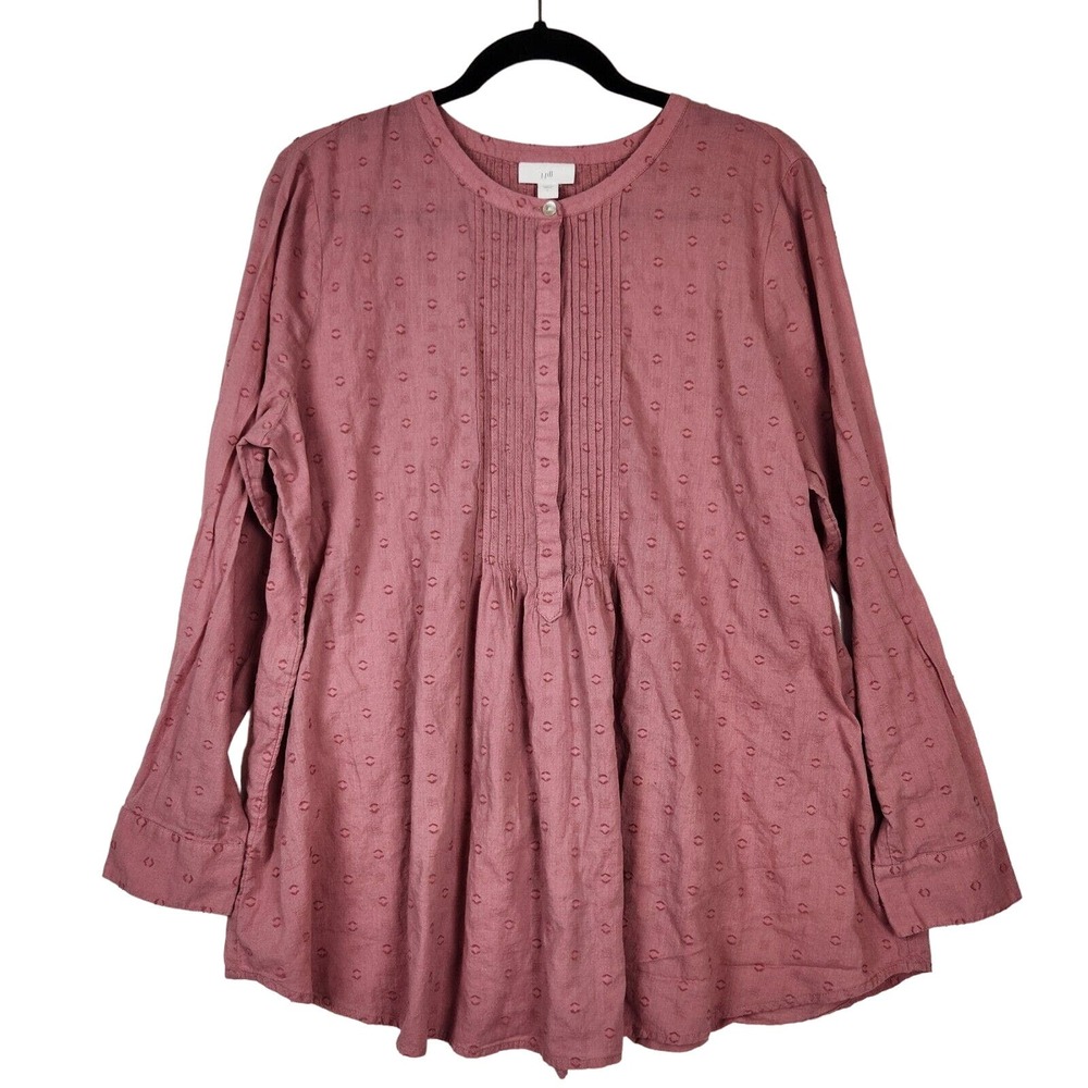 J. Jill Ladies Top Size Large Long Sleeve Dusty Rose